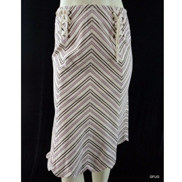 Elevenses Striped Corset Lace-up Skirt - Picture 6 of 7